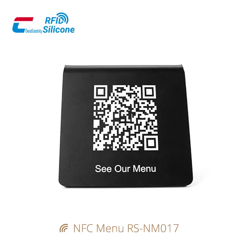 Matte Acrylic NFC Menu Holder for Restaurants & Cafes