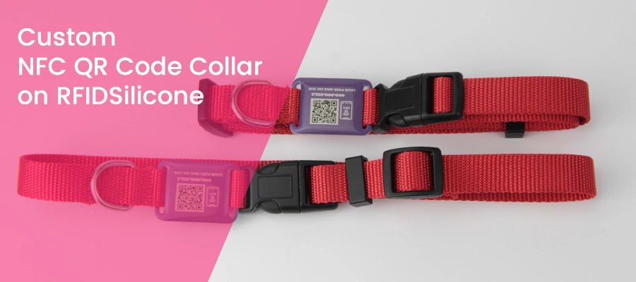 custom nfc qr code collar on rfidsilicone