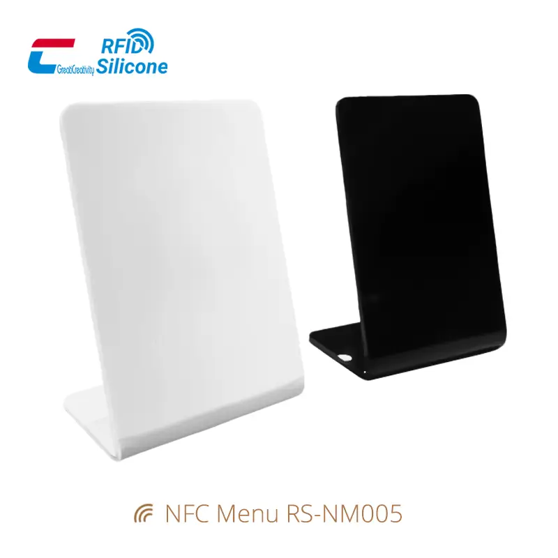 L-Shaped Smart Acrylic NFC Menu for Restaurants