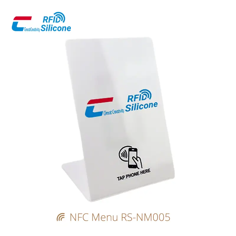 L-Shaped Smart Acrylic NFC Menu for Restaurants