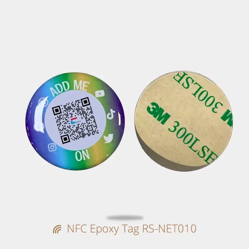 Custom Epoxy NFC Tag Round Adhesive Sticker for Phones