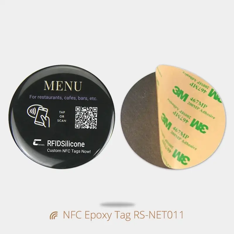 Waterproof Epoxy Menu NFC Tag for Digital Menus & Reviews