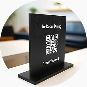 CXJ Eco-friendly Fashion Wooden Menu Card NFC Stand