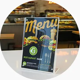 CXJ HD Transparent Acrylic Stand NFC Menu Tag