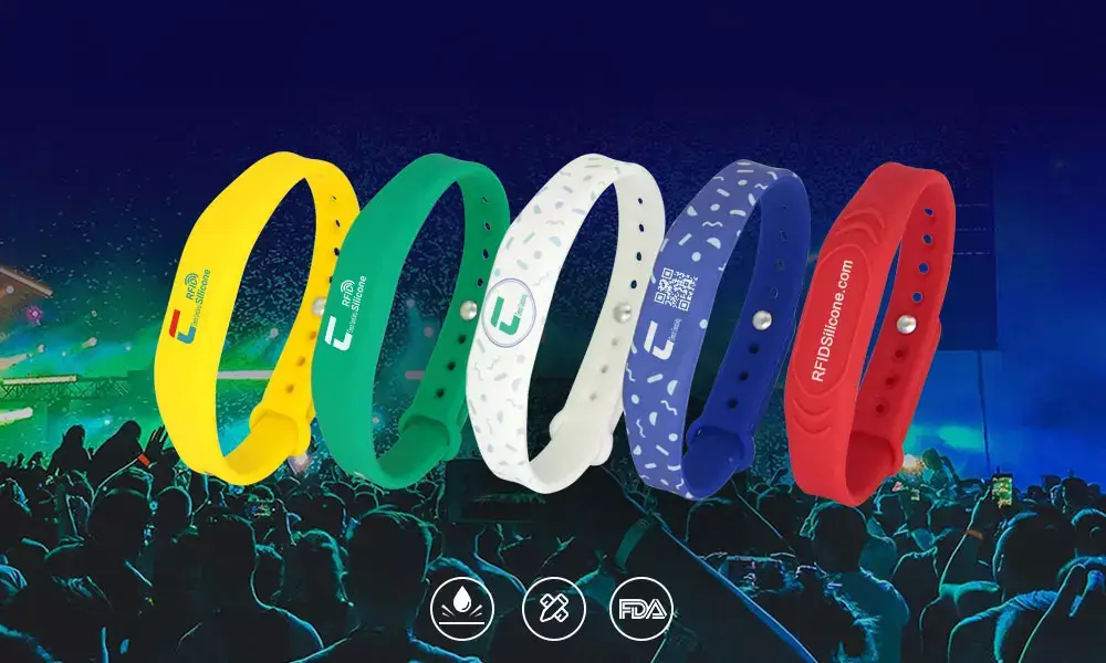RFID & NFC SILICONE<br> WRISTBANDS