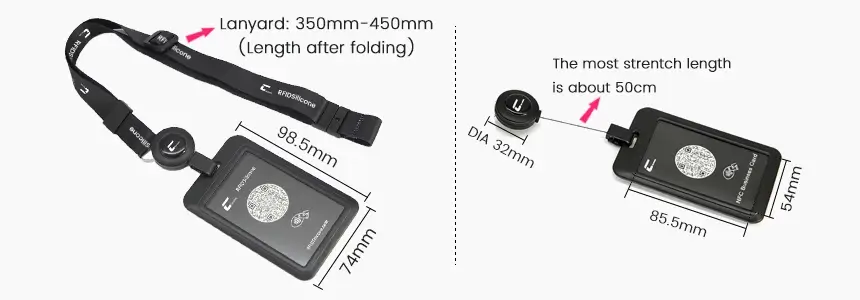 size and design of nfc lanyard rs-nl001