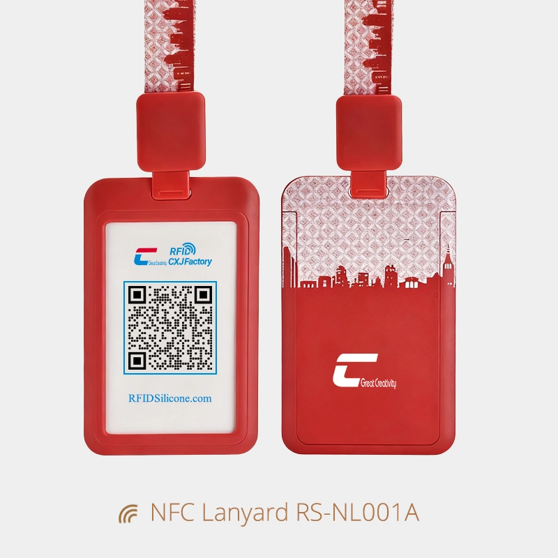 Stretchable 13.56MHz ID Card Lanyard Badges NFC Card Holder