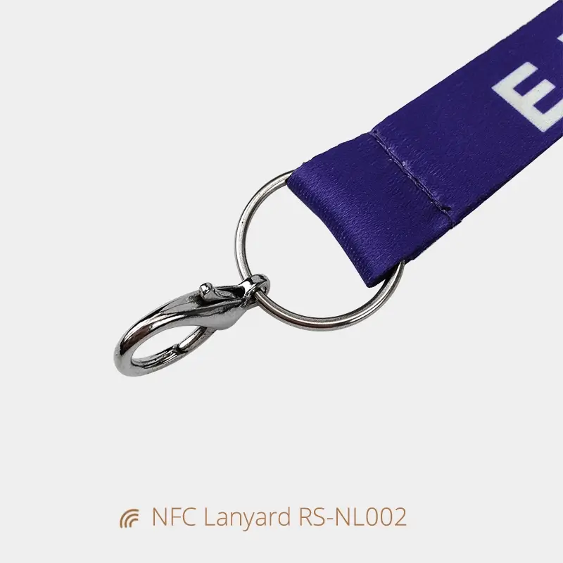 Smart NFC ID Card Badges Heat Transfer Fabric Lanyards