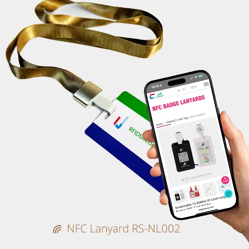 Smart NFC ID Card Badges Heat Transfer Fabric Lanyards