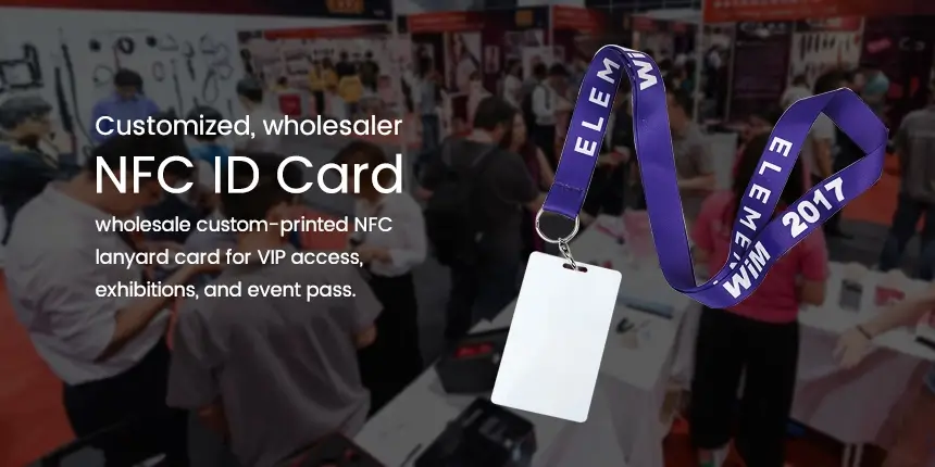 Smart NFC ID Card Badges Heat Transfer Fabric Lanyards