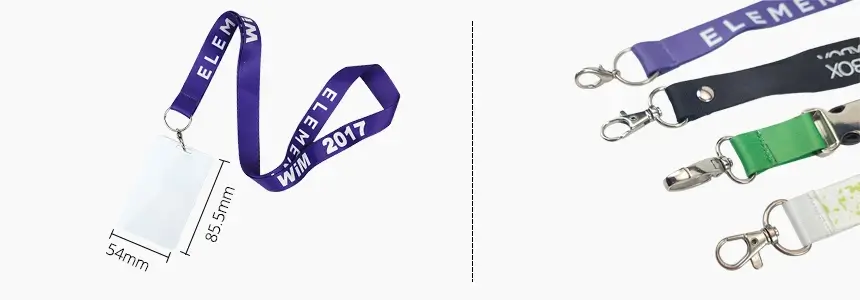 size and design of nfc id card lanyard rs-nl002