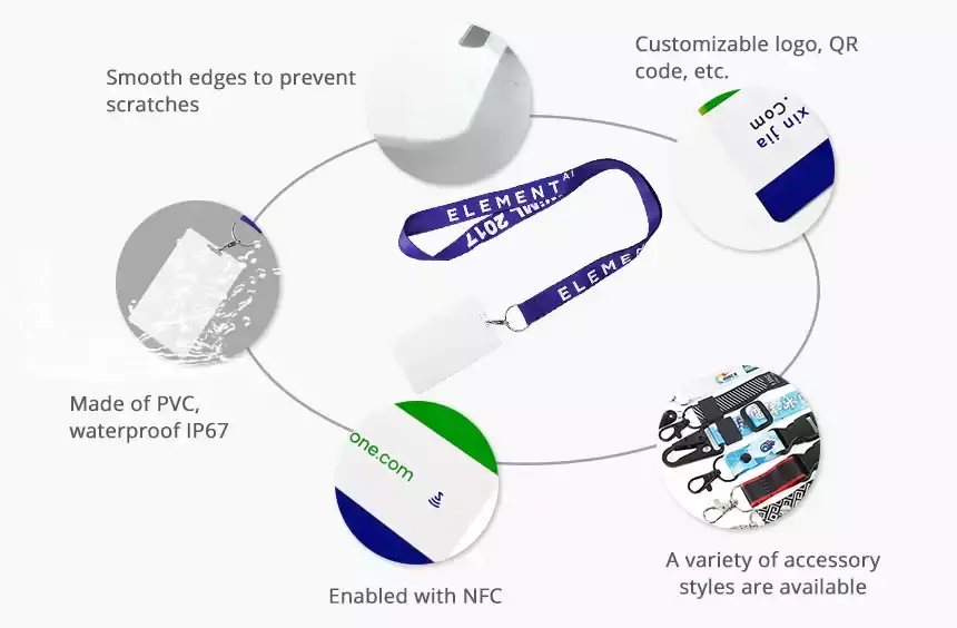 details of nfc id card lanyard rs-nl002