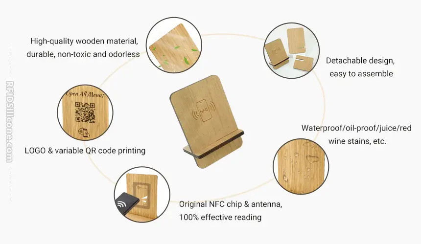 Product Details of RS-NM016 Wood NFC Stand Menu