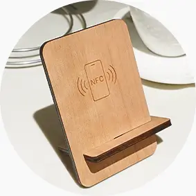 CXJ Eco-friendly Detachable Wood NFC Stand Menu