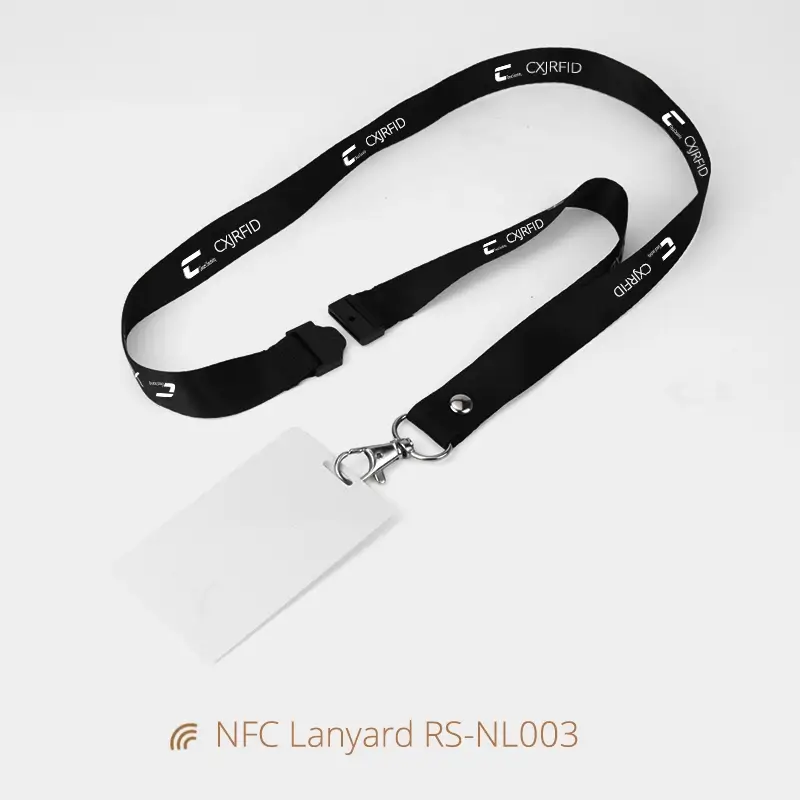 MIFARE 1k Cards NFC Lanyard Badges with Safety Buckle