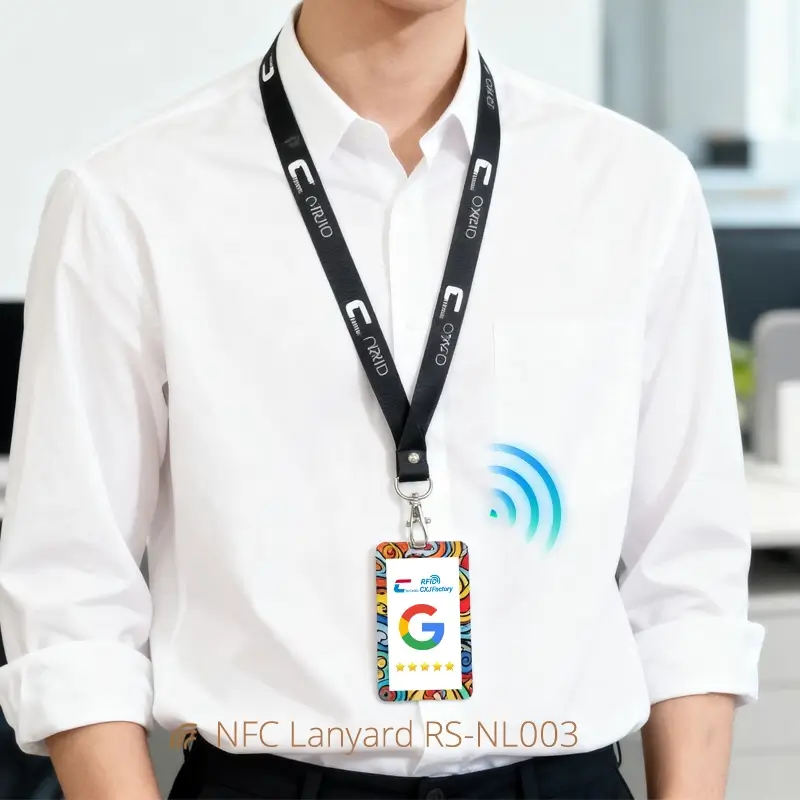 MIFARE 1k Cards NFC Lanyard Badges with Safety Buckle