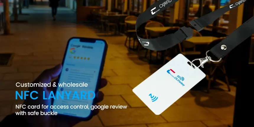 MIFARE 1k Cards NFC Lanyard Badges with Safety Buckle