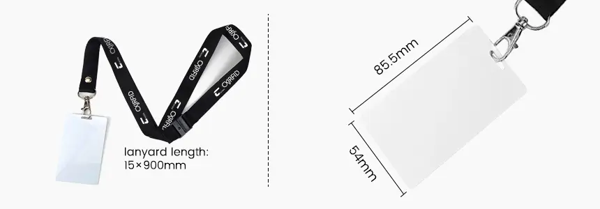 size and design of nfc lanyard rs-nl003