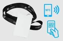 nfc and qr code, compatible with all smartphones