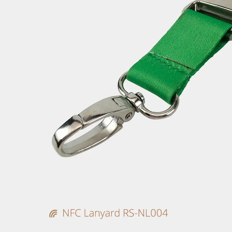 Custom NFC Plastic Card RFID Badges Lanyard with Buckle