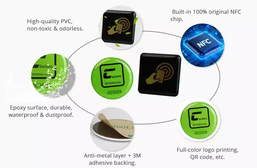 details of epoxy nfc label rs-net015
