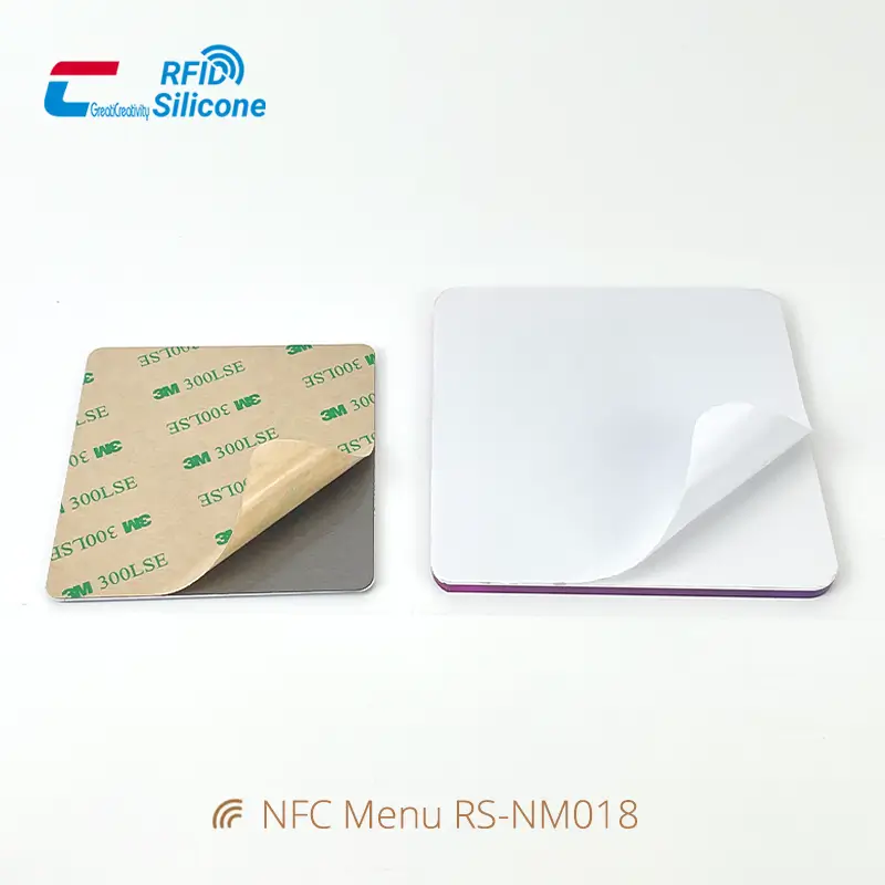 Custom Acrylic NFC Menu Tag for Spas or Weddings