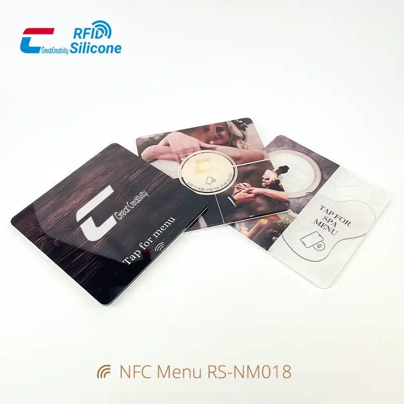 Custom Acrylic NFC Menu Tag for Spas or Weddings