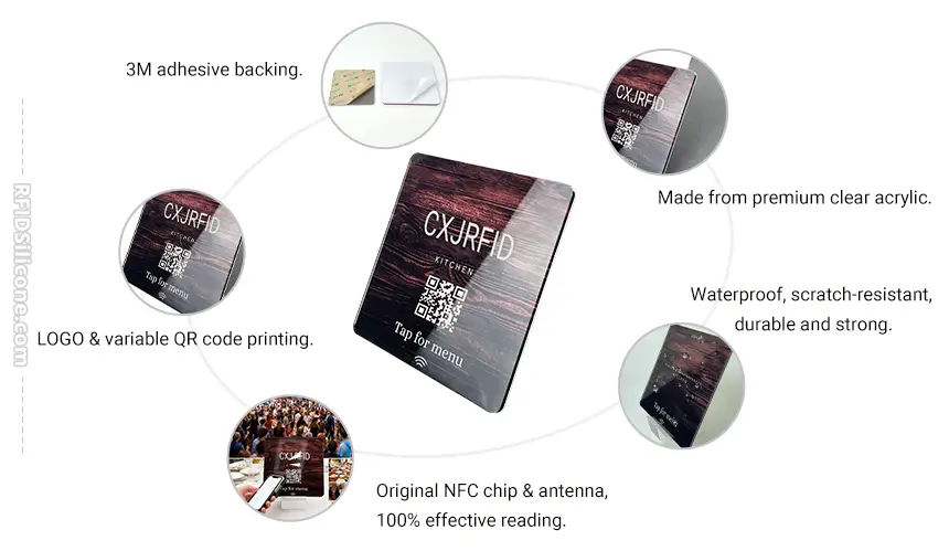 CXJ Acrylic NFC Menu Tags’ detailed advantages