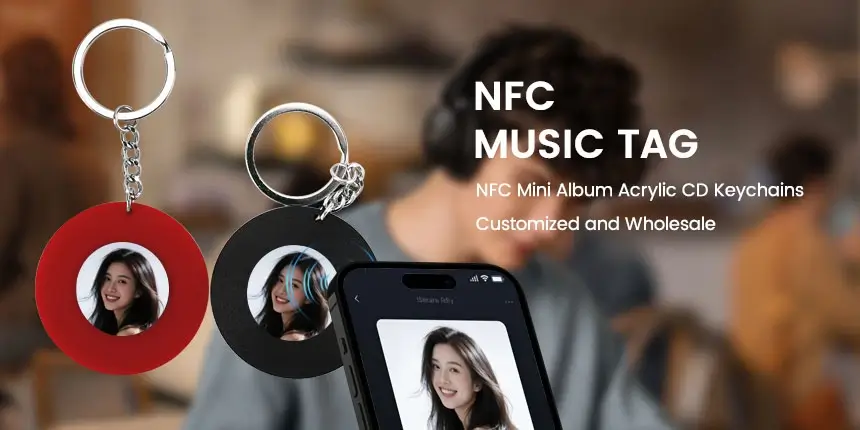 Mini Album Acrylic NFC Music Card NFC CD Keychains