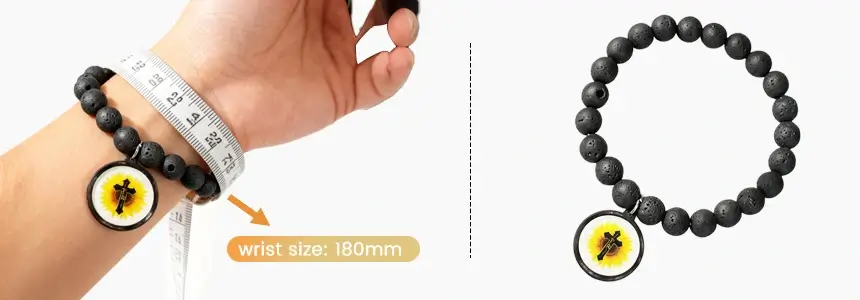 size and design of nfc bible bracelet rs-nw021