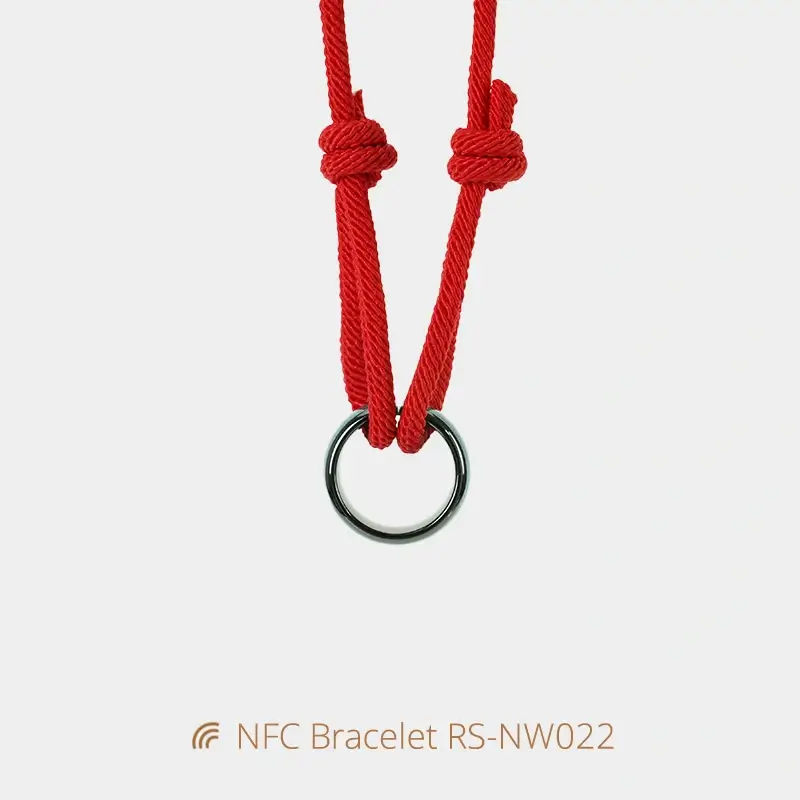 Adjustable NTAG213 Wristband NFC Ring Braided Bracelets
