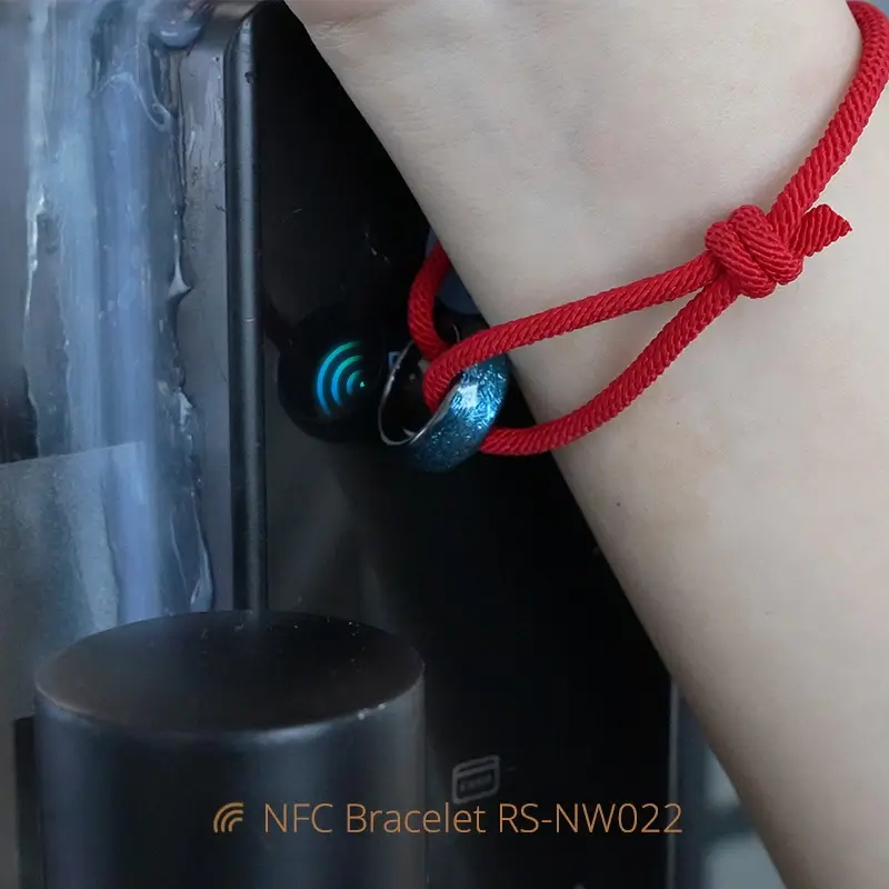 Adjustable NTAG213 Wristband NFC Ring Braided Bracelets