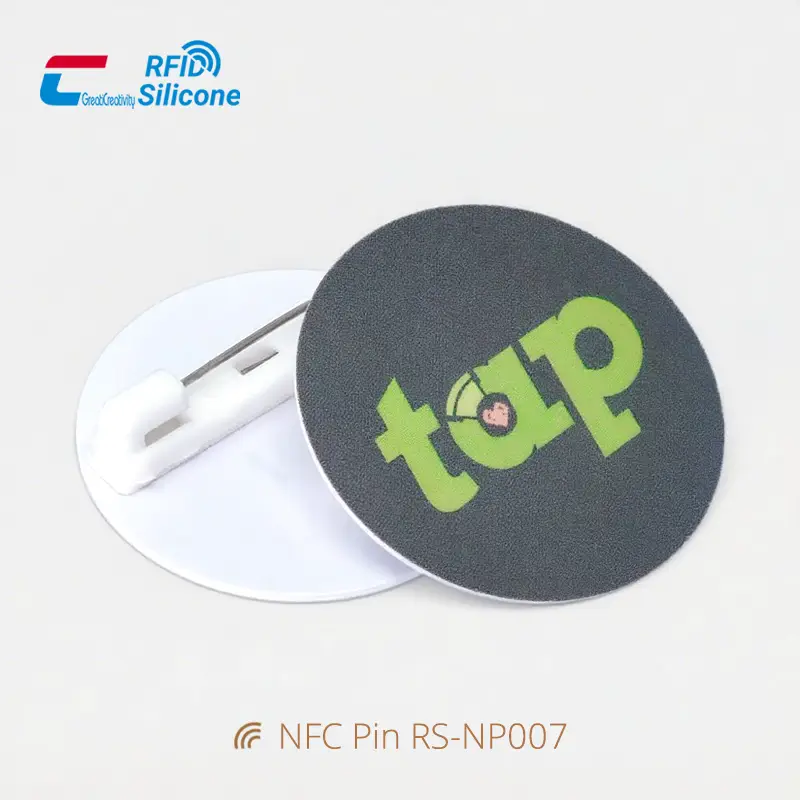 PVC NFC Pin Tags NTAG213 Logo & QR Code Badges