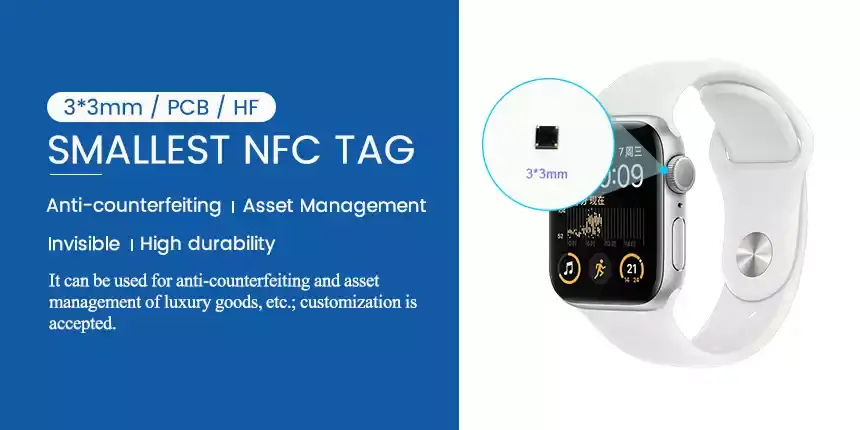 wholesale 3*3mm smallest nfc tag pcb hf tags for toys