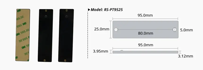 the size of the rfid pcb tag rs-pt9525