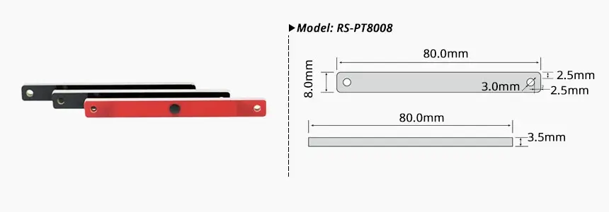 size of rfid pcb tag rs-pt8008