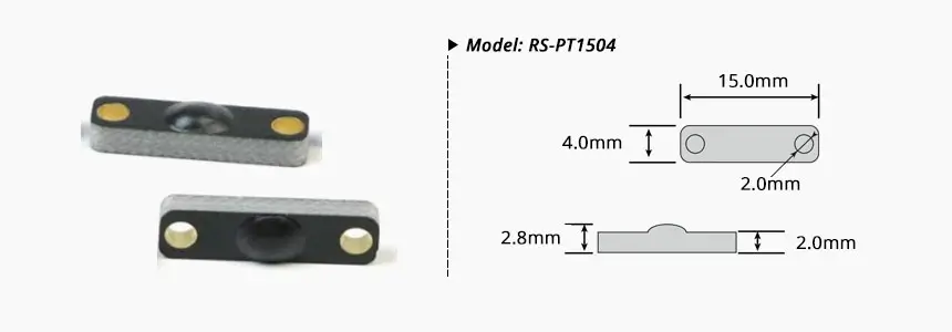 size of rfid pcb tag rs-pt1504