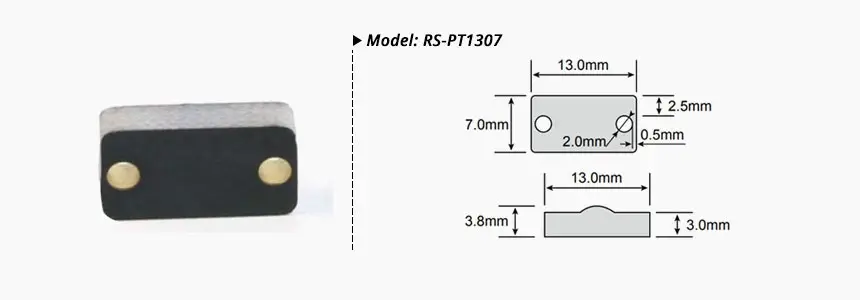size of rfid pcb tag rs-pt1307