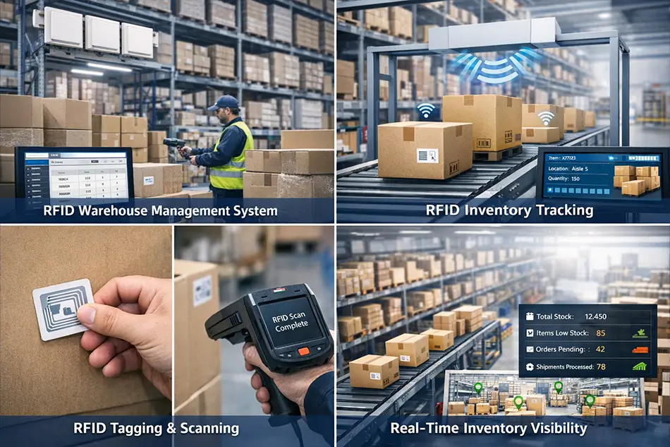 Schematic Diagram of RFID Warehouse Management