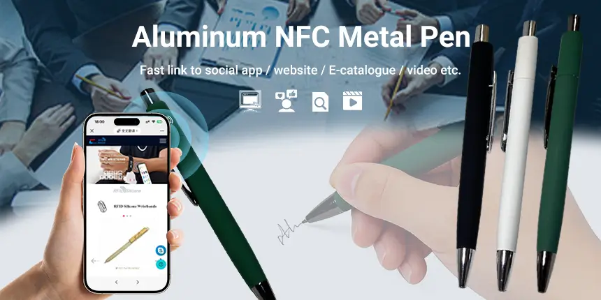 CXJ Aluminum NFC Metal Pen Push Ballpoint Pen CXJ Aluminum NFC Metal Pen Push Ballpoint Pen