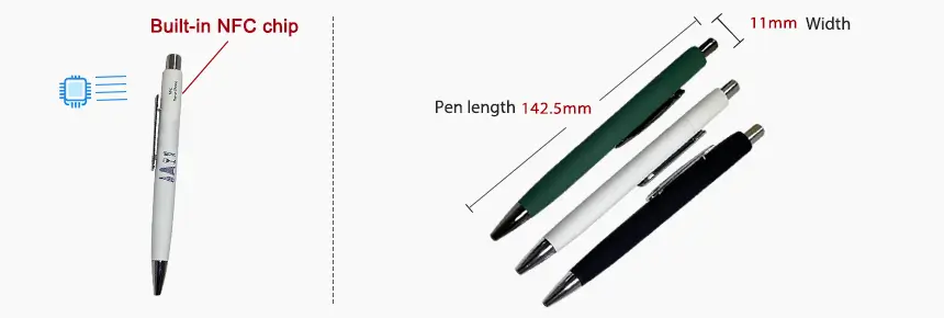 Size & design of RFIDSilicone NFC Pen RS-NP014 Size & design of RFIDSilicone NFC Pen RS-NP014