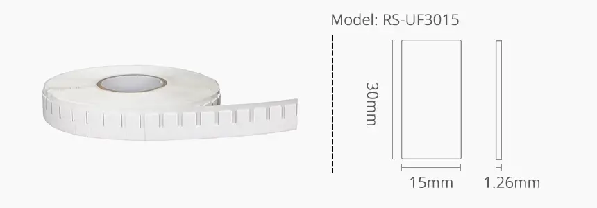 size of uhf flexible anti-metal tag rs-uf3015 size of uhf flexible anti-metal tag rs-uf3015