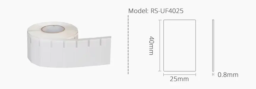 size of uhf flexible anti-metal tag rs-uf4025 size of uhf flexible anti-metal tag rs-uf4025
