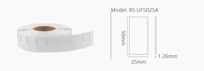 size of uhf flexible anti-metal tag rs-uf5025 size of uhf flexible anti-metal tag rs-uf5025