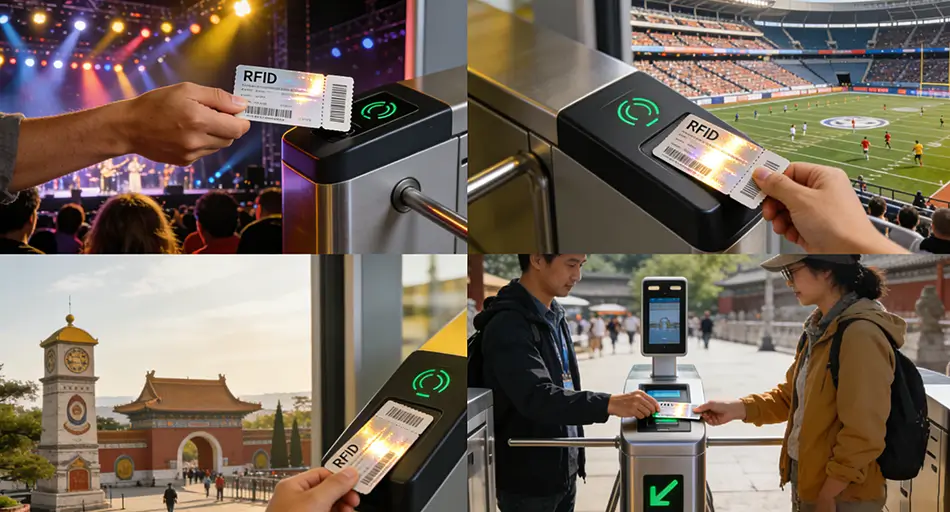 RFID tickets are widely used in concerts, sports events, and tourism