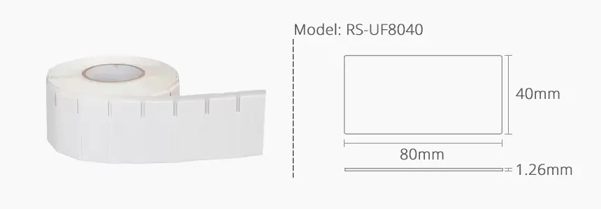 size of uhf flexible anti-metal tag rs-uf8040 size of uhf flexible anti-metal tag rs-uf8040