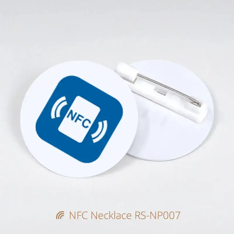 PVC NFC Pin Tags NTAG213 Logo & QR Code Badges