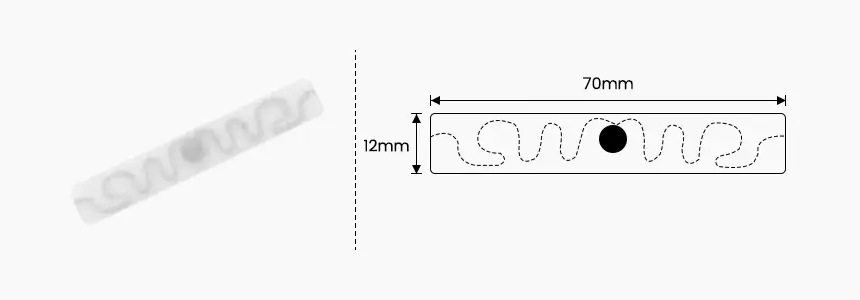size of polyester rfid laundry tag rs-rlt20