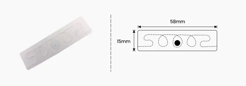 size of polyester rfid laundry tag rs-rlt21