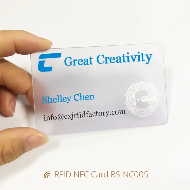 PVC Transparent NFC Card Printable & Pragrammable